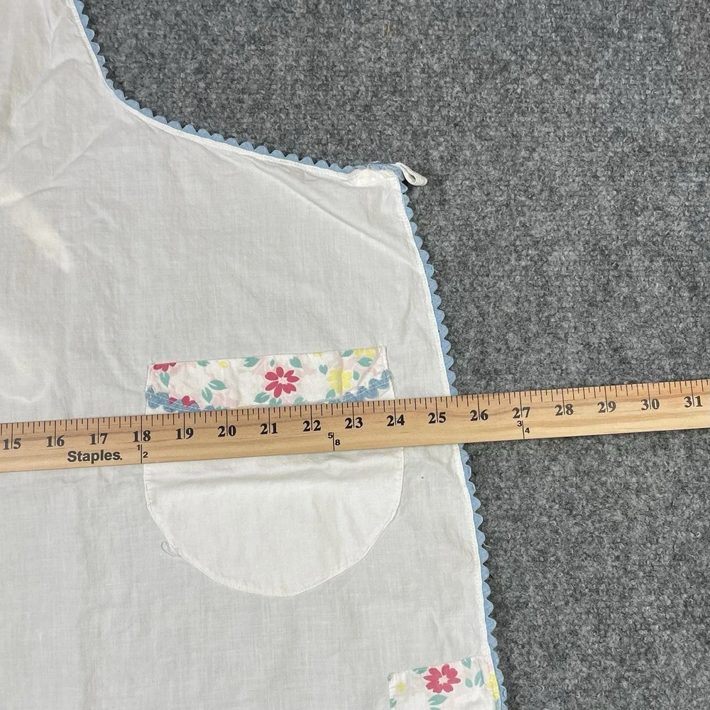 Vintage Handmade Apron Cotton Flour Sack Full Coverage Cottagecore Patchwork